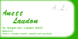anett laudon business card